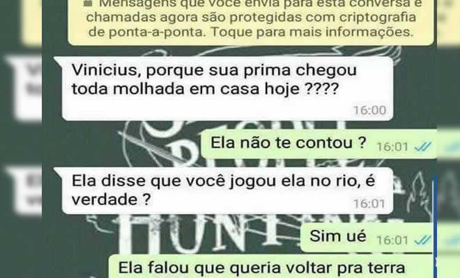 Vinicius, porque sua prima chegou toda molhada??? Vinicius, porque sua prima chegou toda molhada???