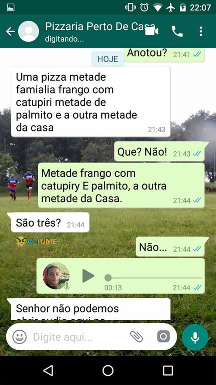 Pedir uma pizza nunca foi tão difícil
