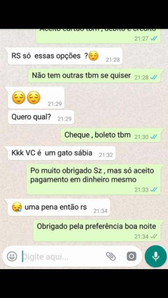 Outra forma de fazer o pagamento