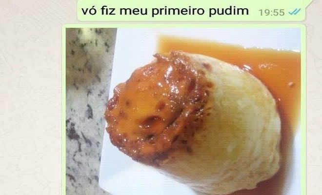 Primeiro pudim que fiz