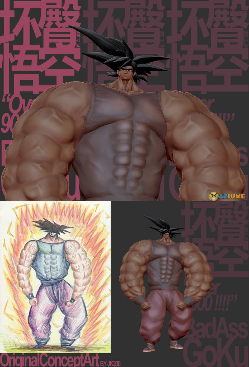 Como seria o Goku em 3D