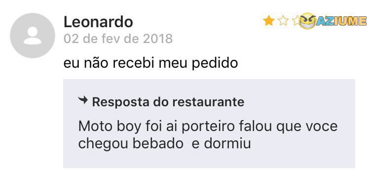 Aquela avaliação do iFood