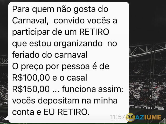 Piada sem graça para o carnaval