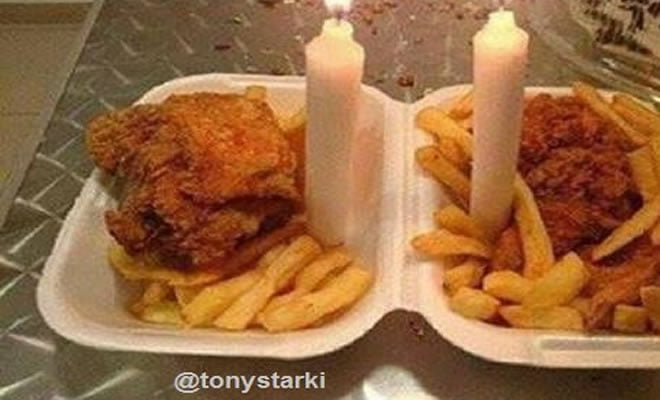 Jantar romântico pra sua mina