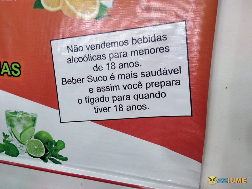 Aquele recado para menor de idade
