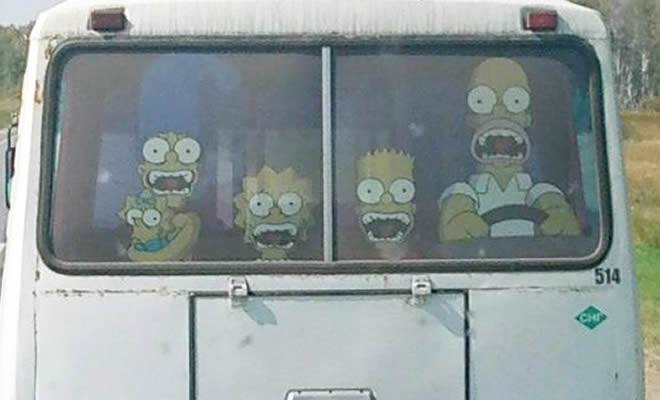 Adesivo de janela traseira para fã de Simpson