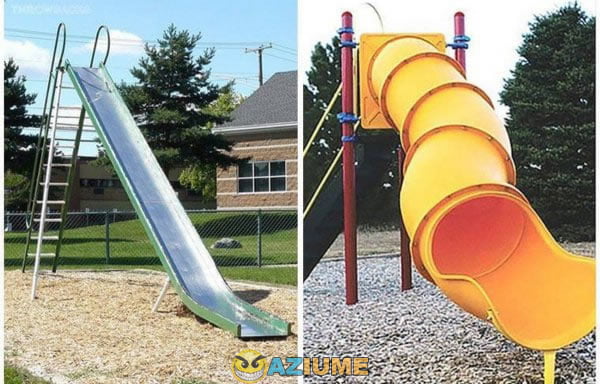 Antes e depois: Escorregador