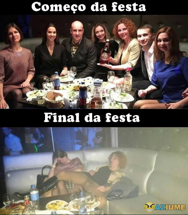 Começo e final da festa