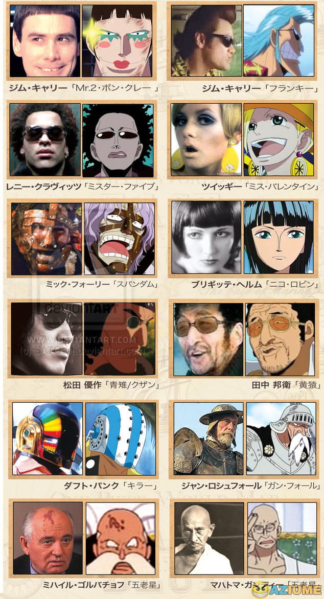 Personagens do One Piece na vida real Aziume Blog de humor