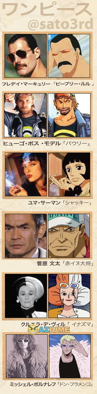 Personagens do One Piece na vida real Personagens do One Piece na vida real