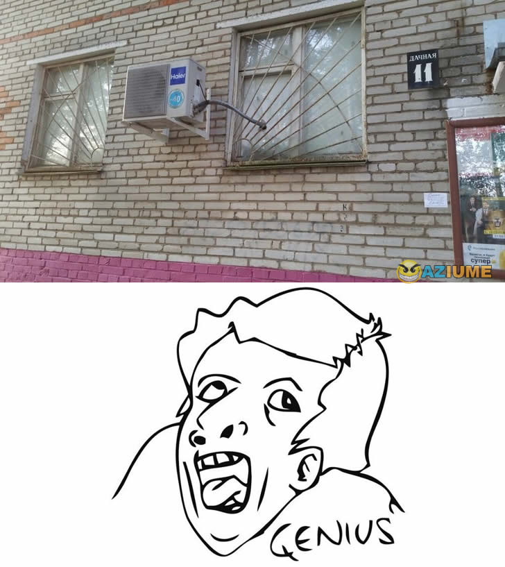 Uma instalação de ar condicionado sem nenhum nível de complexidade