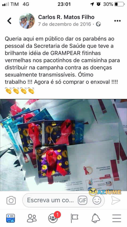 Secretaria de Saúde e sua brilhante ideia