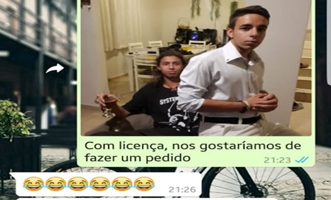 Com licença, nos gostaríamos de fazer um pedido
