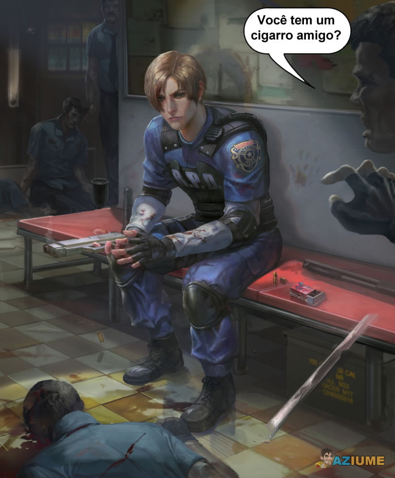 Enquanto isso no novo Resident Evil 2