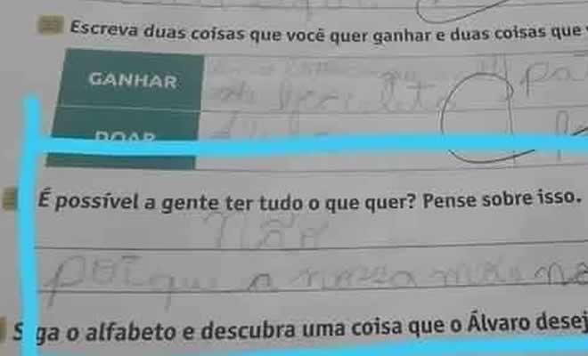 A realidade de uma criança A realidade de uma criança