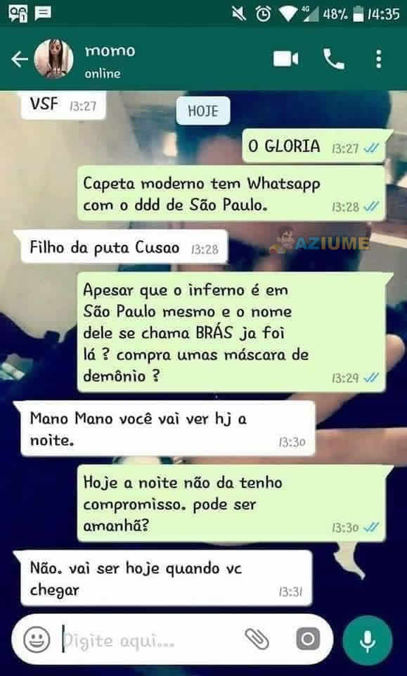 Conversa com Momo no Whatsapp