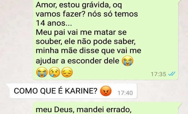 Quando você envia uma mensagem errada