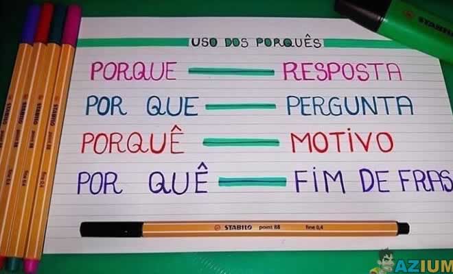 Dúvida no uso dos porquês?