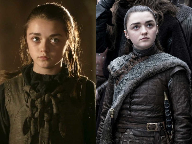 Evolução dos personagens de Game of Thrones