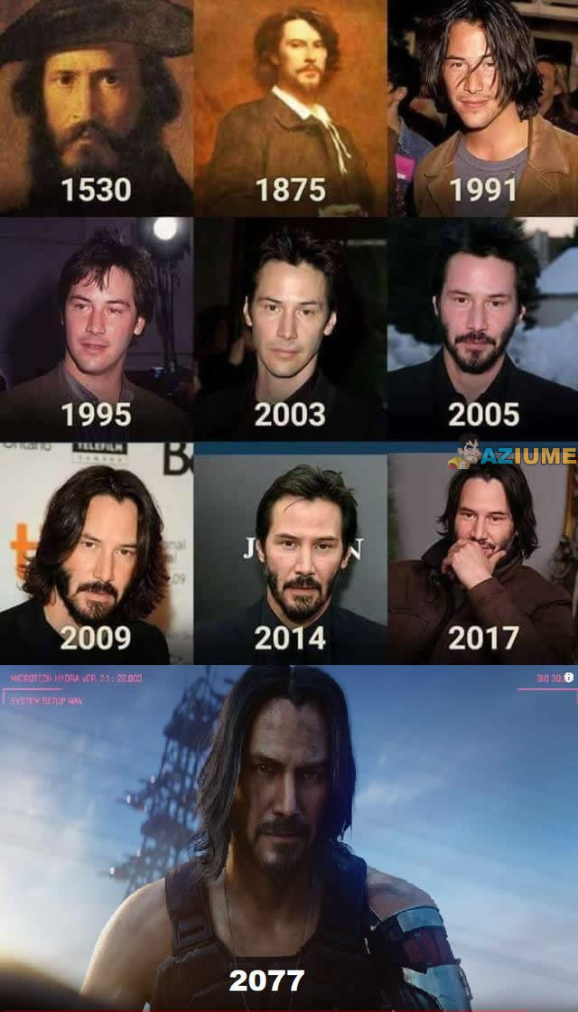A evolução de Keanu Reeves A evolução de Keanu Reeves