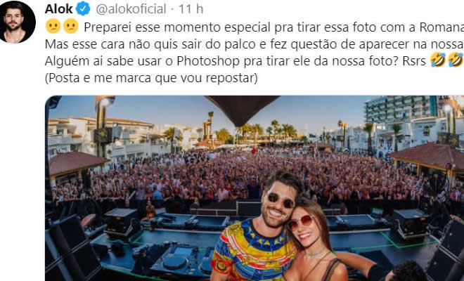 Será que o Alok esperava estas melhorias na foto dele? Será que o Alok esperava estas melhorias na foto dele?