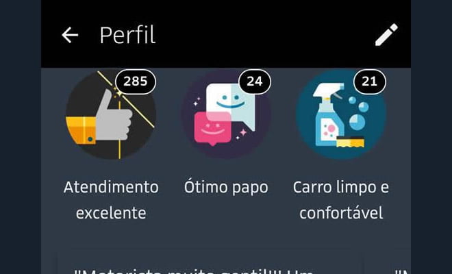 Uber ou confeitaria Uber ou confeitaria