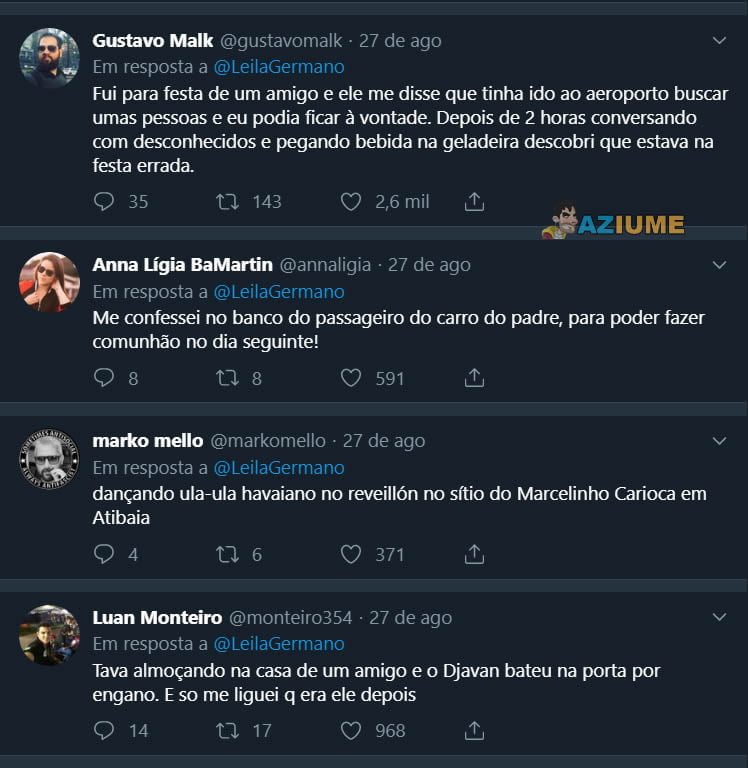 Qual foi o seu rolê mais aleatório?