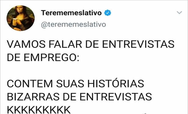 História de entrevista de emprego