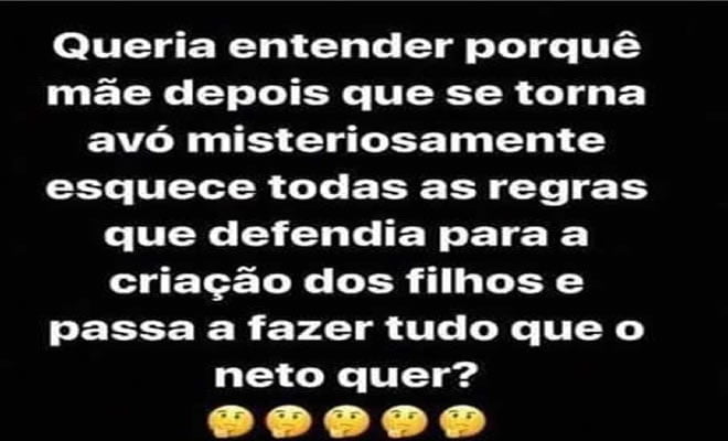 Fato curioso de ser avó