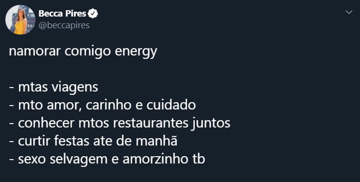 Como é a experiência de namorar com você?