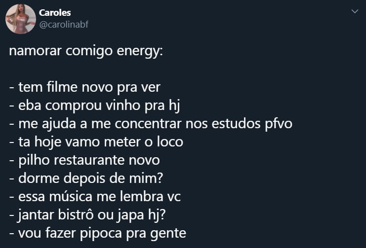 Como é a experiência de namorar com você?