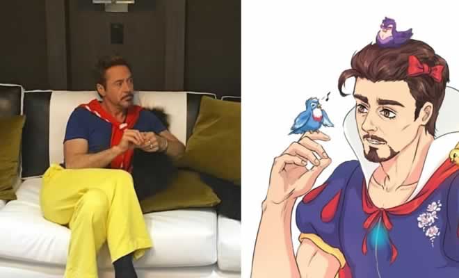 Branca de neves com Robert Downey Jr