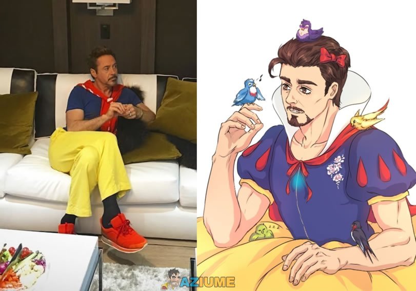 Branca de neves com Robert Downey Jr