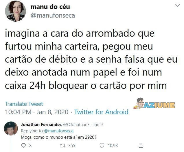 Quando a pessoa já vive no futuro
