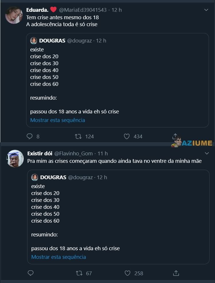 Quando é que as crises de idade começam? E quando terminam?