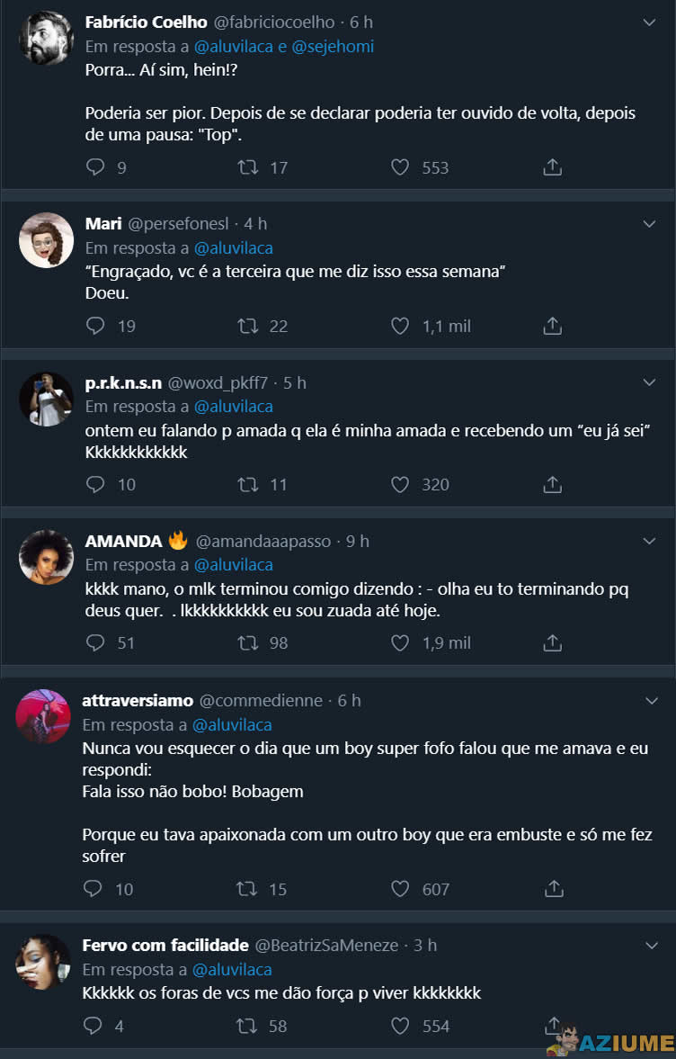 Estas são as piores respostas para um 'eu te amo'? Estas são as piores respostas para um 'eu te amo'?