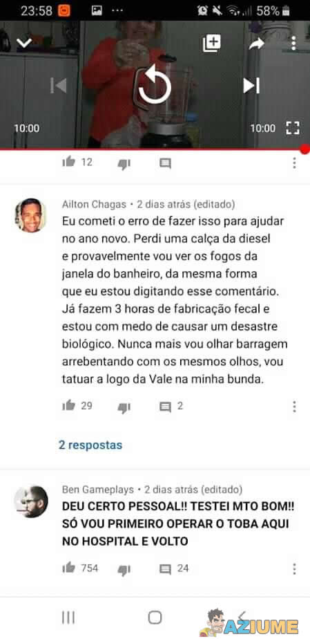 Gente eu tô passando mal de tanto rir