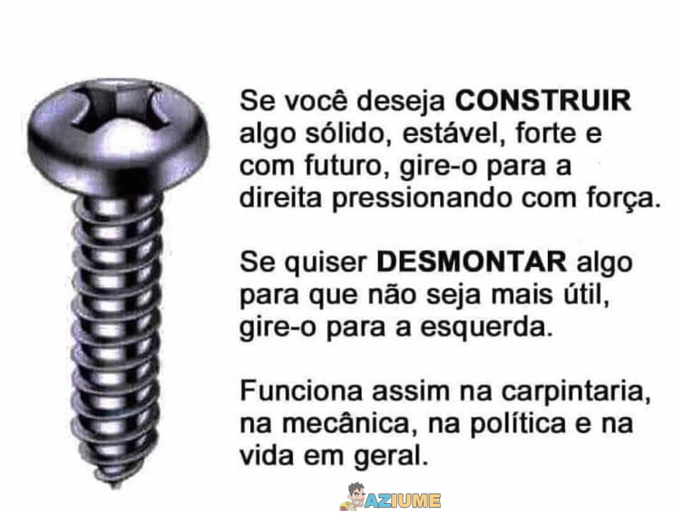 Reflexão sobre um parafuso