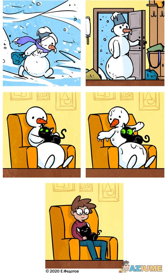 Tirinha boneco de neve