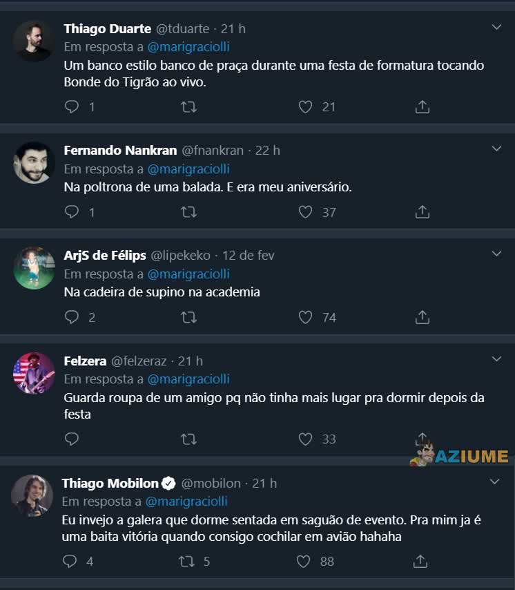 Os relatos de quem domina a arte de dormir em qualquer lugar 
Os relatos de quem domina a arte de dormir em qualquer lugar