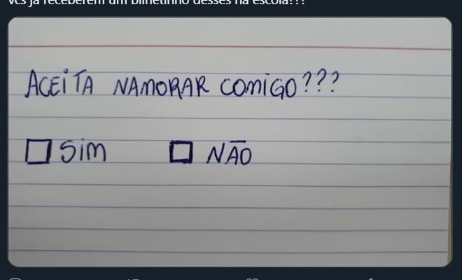 Esse bilhetinho fez a galera mergulhar na nostalgia (e na bad)