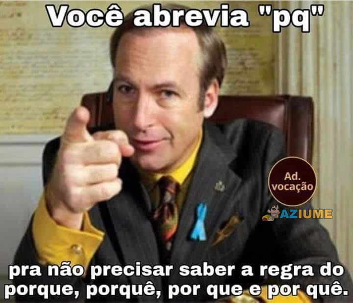 Você abrevia o pq