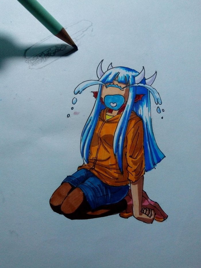 Artista e sua arte com fome