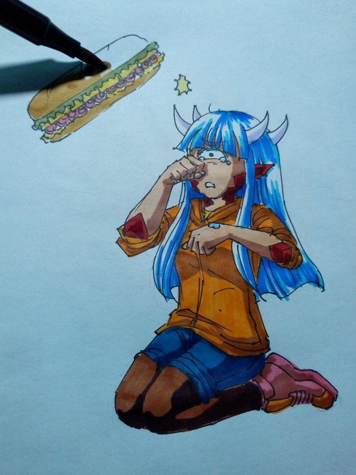 Artista e sua arte com fome