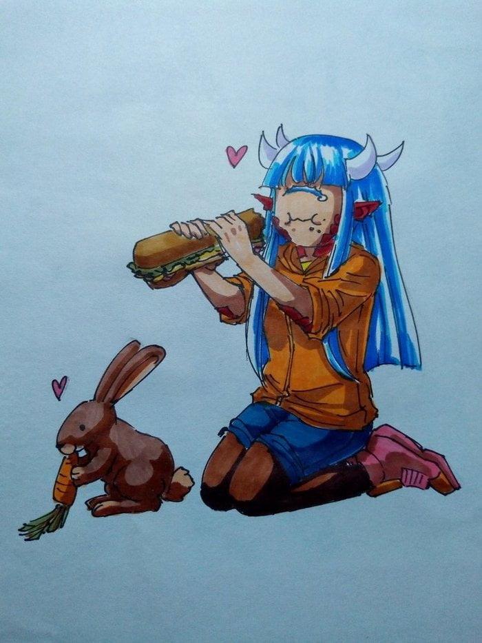 Artista e sua arte com fome