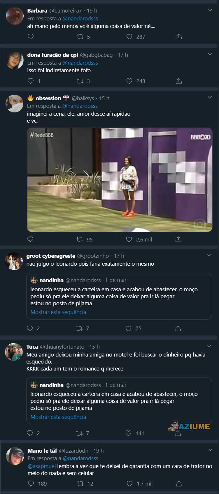 Quando seu namorado te deixa no posto, vestindo pijama