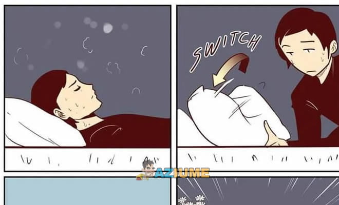 Arrumando o travesseiro