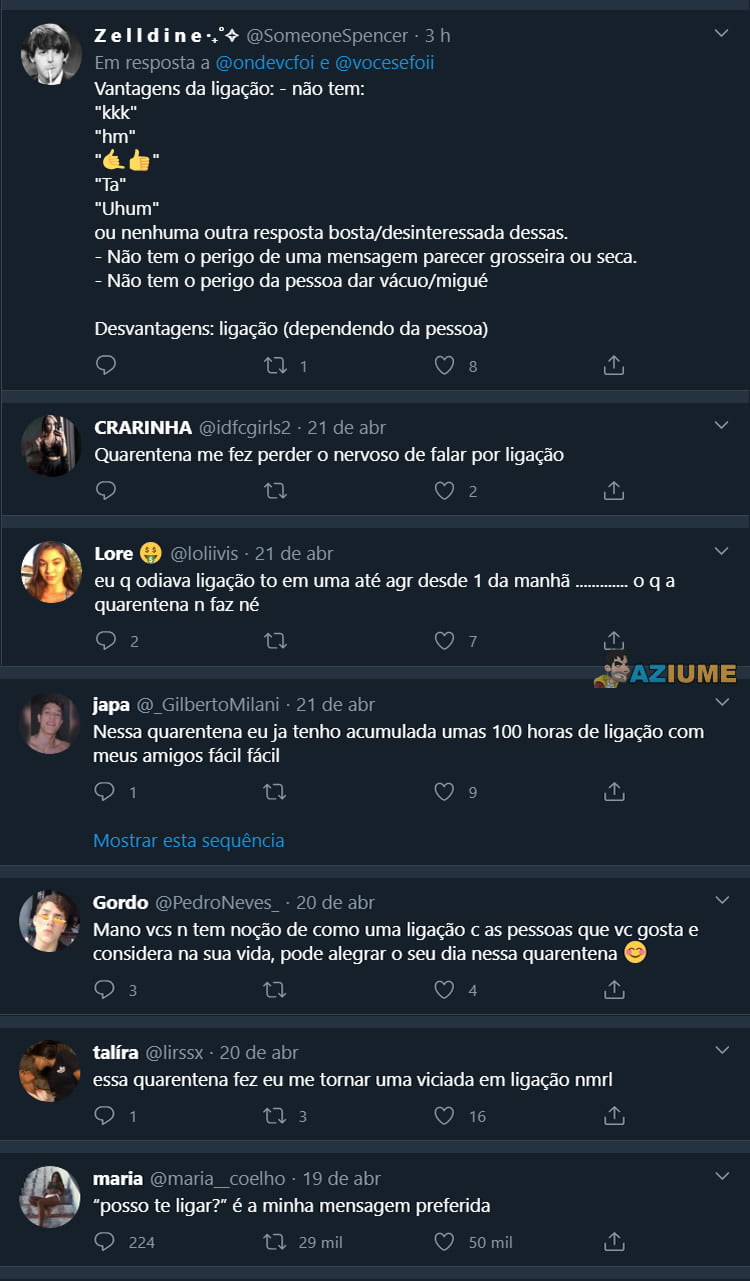 Muita gente está preferindo receber ligações do que mensagens durante a quarentena