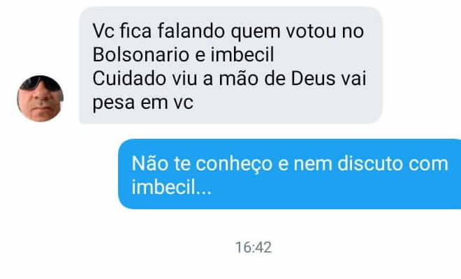 Não discuta com imbecil Não discuta com imbecil