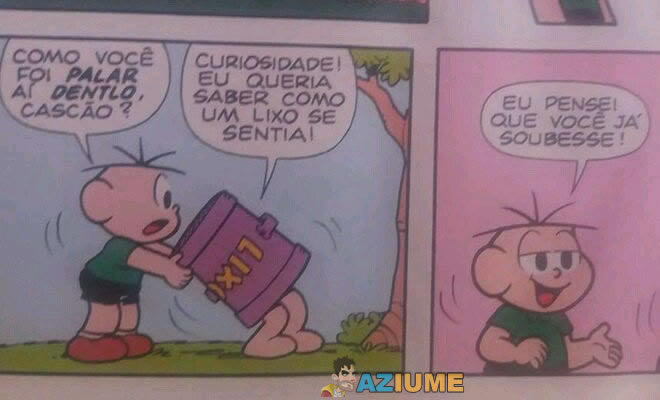 A curiosidade do Cascão A curiosidade do Cascão